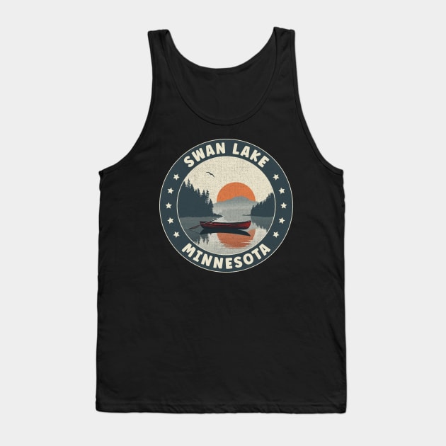 Swan Lake Minnesota Sunset Tank Top by turtlestart